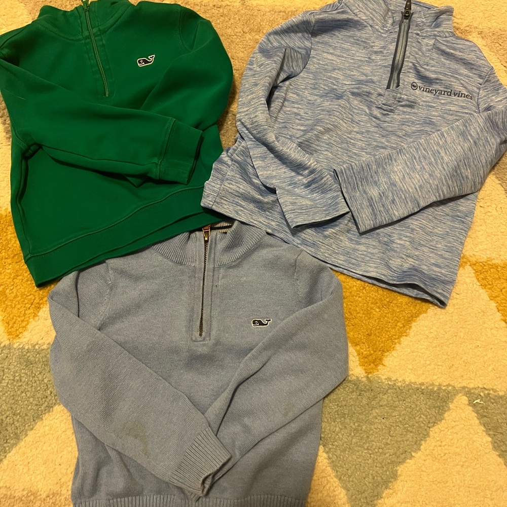Lot if 4 vineyard vines half zips